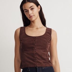 NWT madewell corduroy sleeveless top